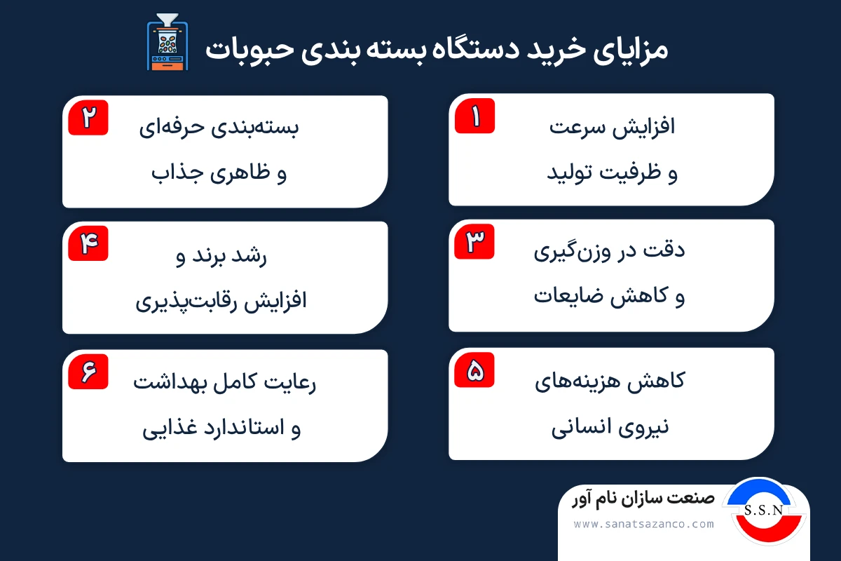 مزایای خرید دستگاه بسته بندی حبوبات