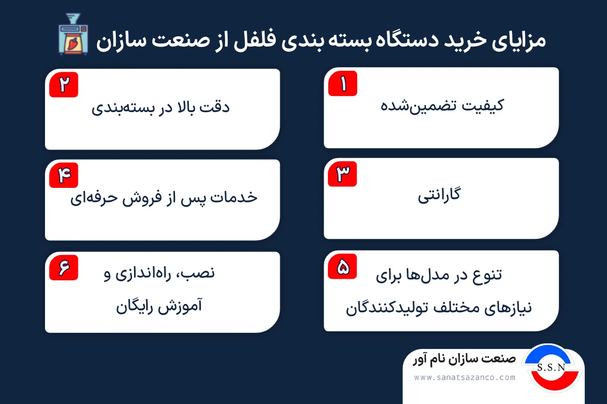 مزایای خرید دستگاه بسته بندی فلفل از صنعت سازان